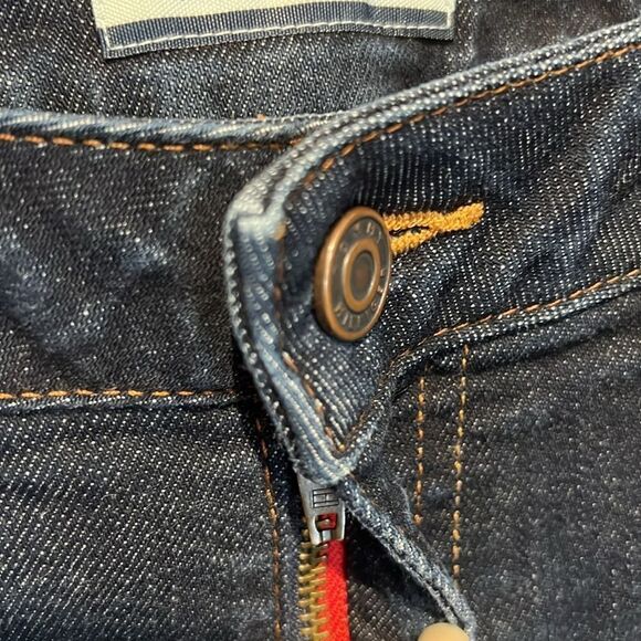 Tommy Hilfiger Blue Dark‎ Wash Curve Bootcut Jeans Size 12 - Picture 5 of 11
